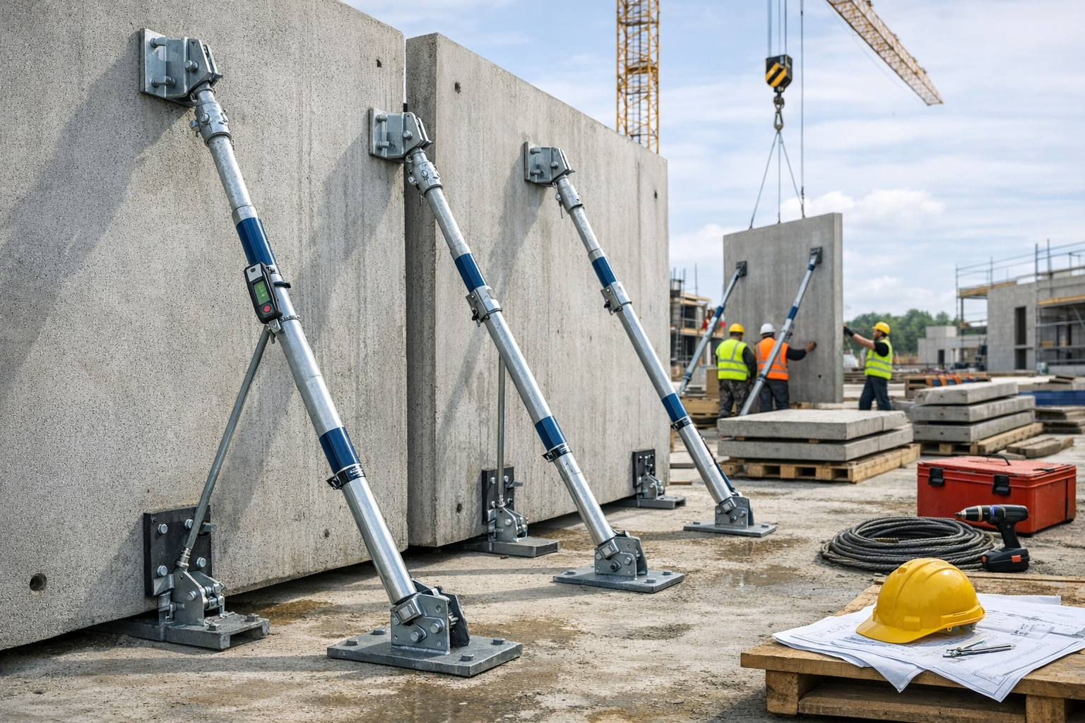 Effektiv brug af støtter til elementer i byggeprojekter